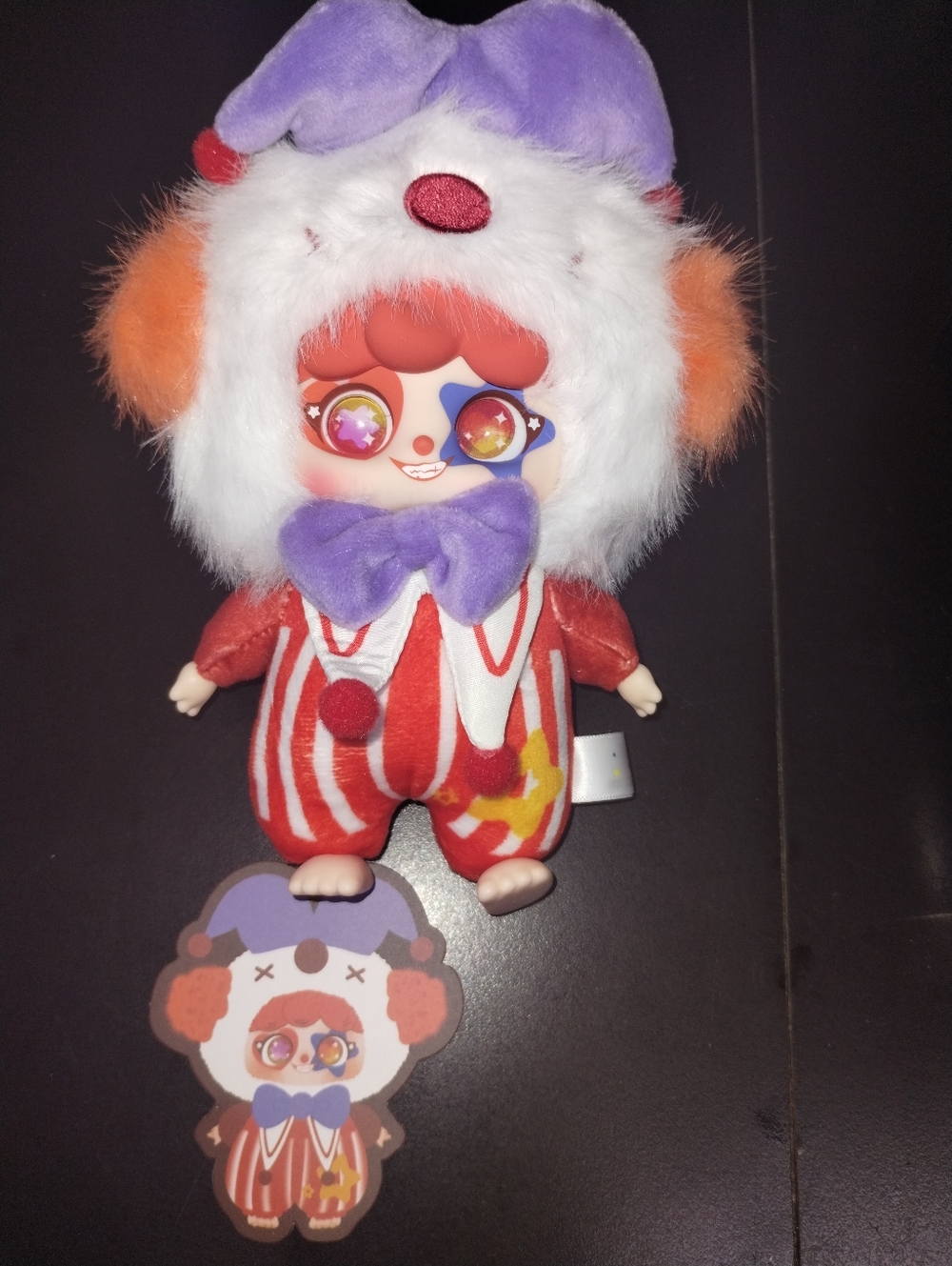 RARE  One n over 425. Big Surprise Redwn Doll Toy in White, Purple, Orange & Red
